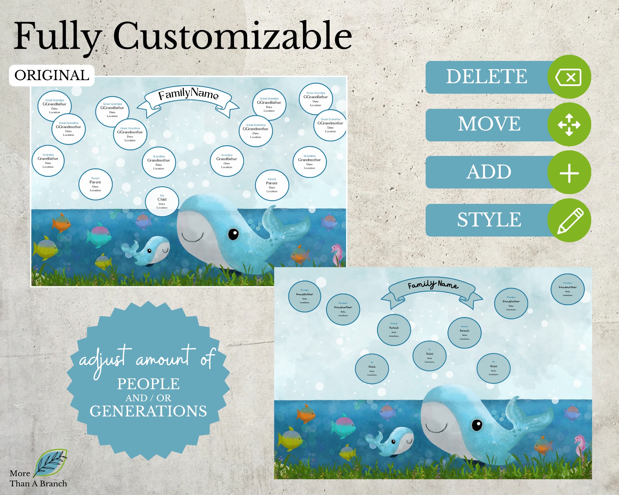 4 Generation Family Tree Template 4 generation family tree chart printable template