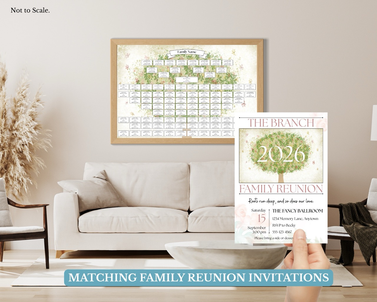 Family Tree For Reunion printable 7 generation anniversary chart