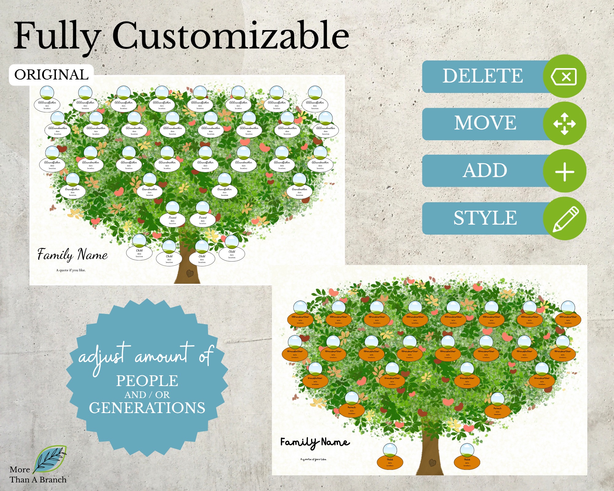 5 Generation Family Tree Template