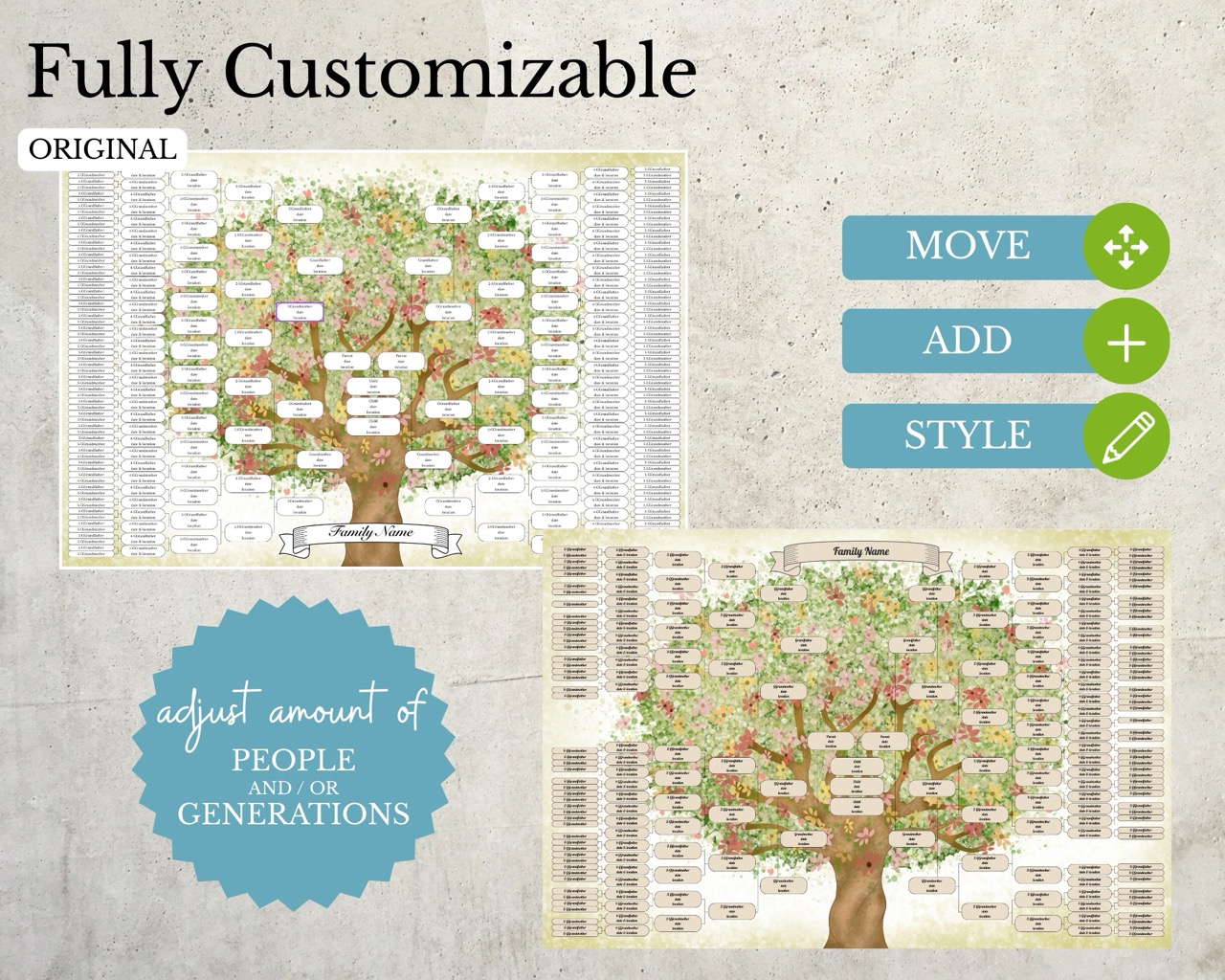 8 Generation Family Tree Canva