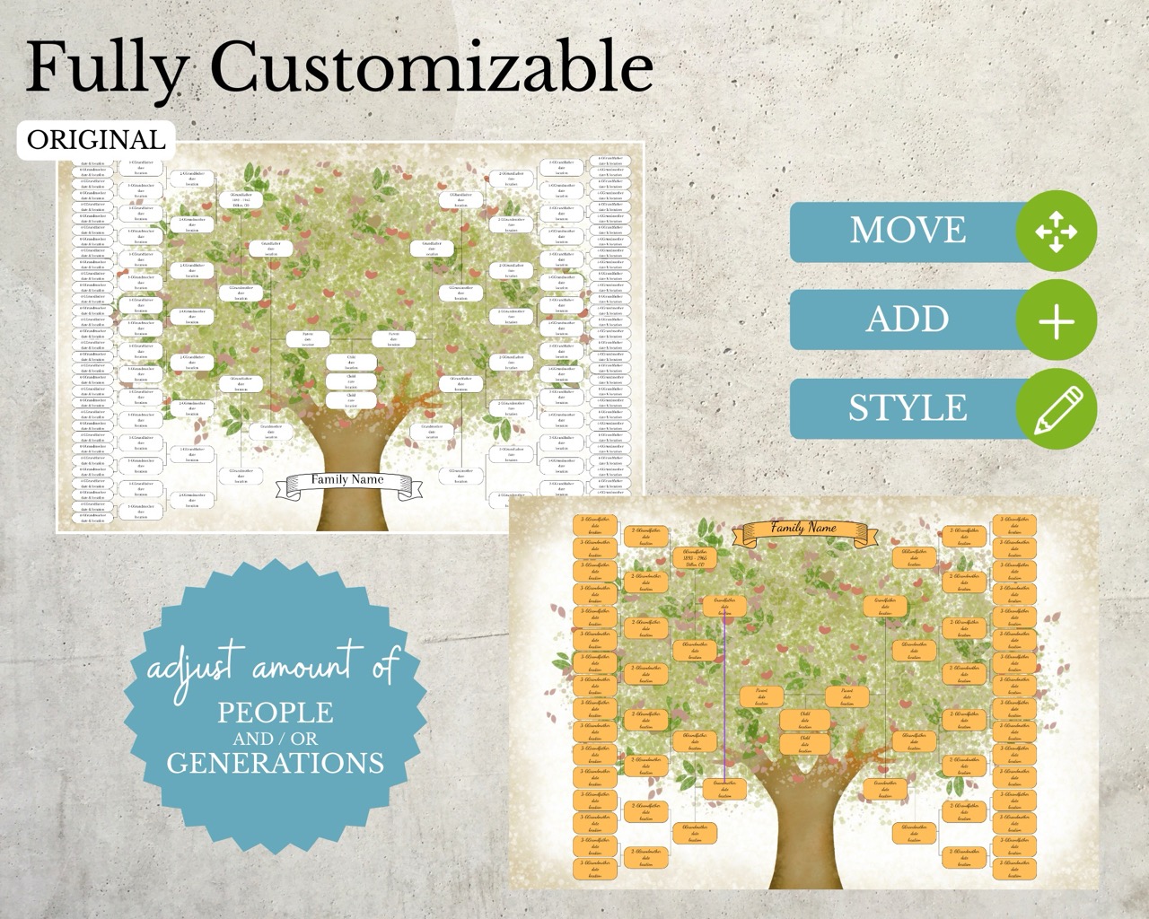 7 Generation Family Tree Template
