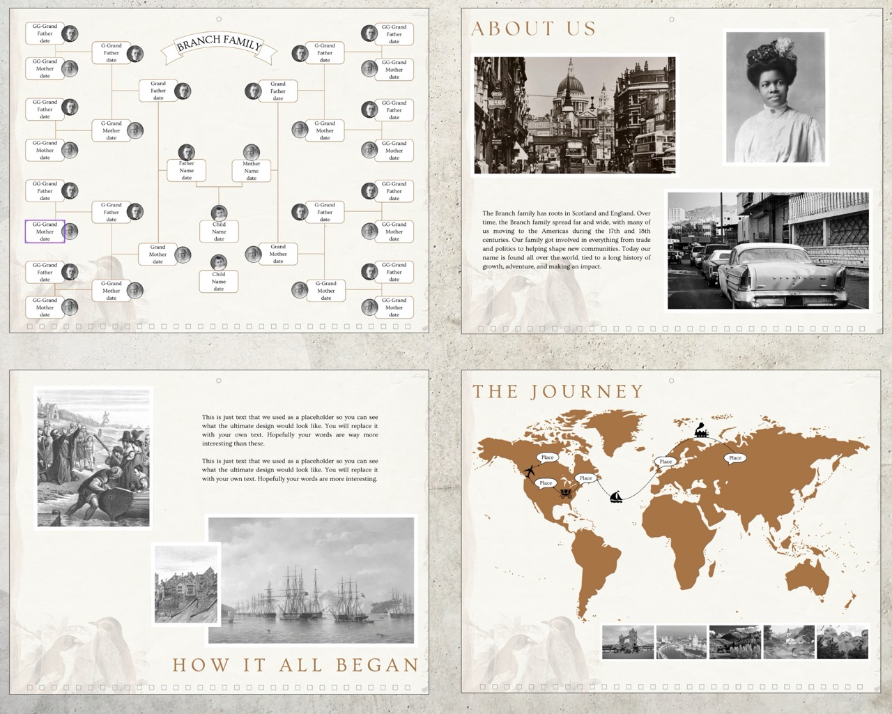 Canva Family History Calendar