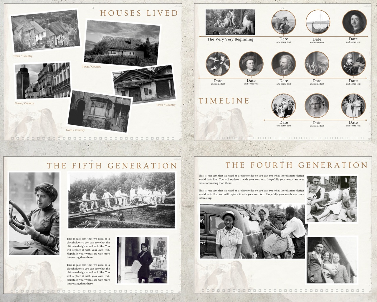 Canva Family History Calendar