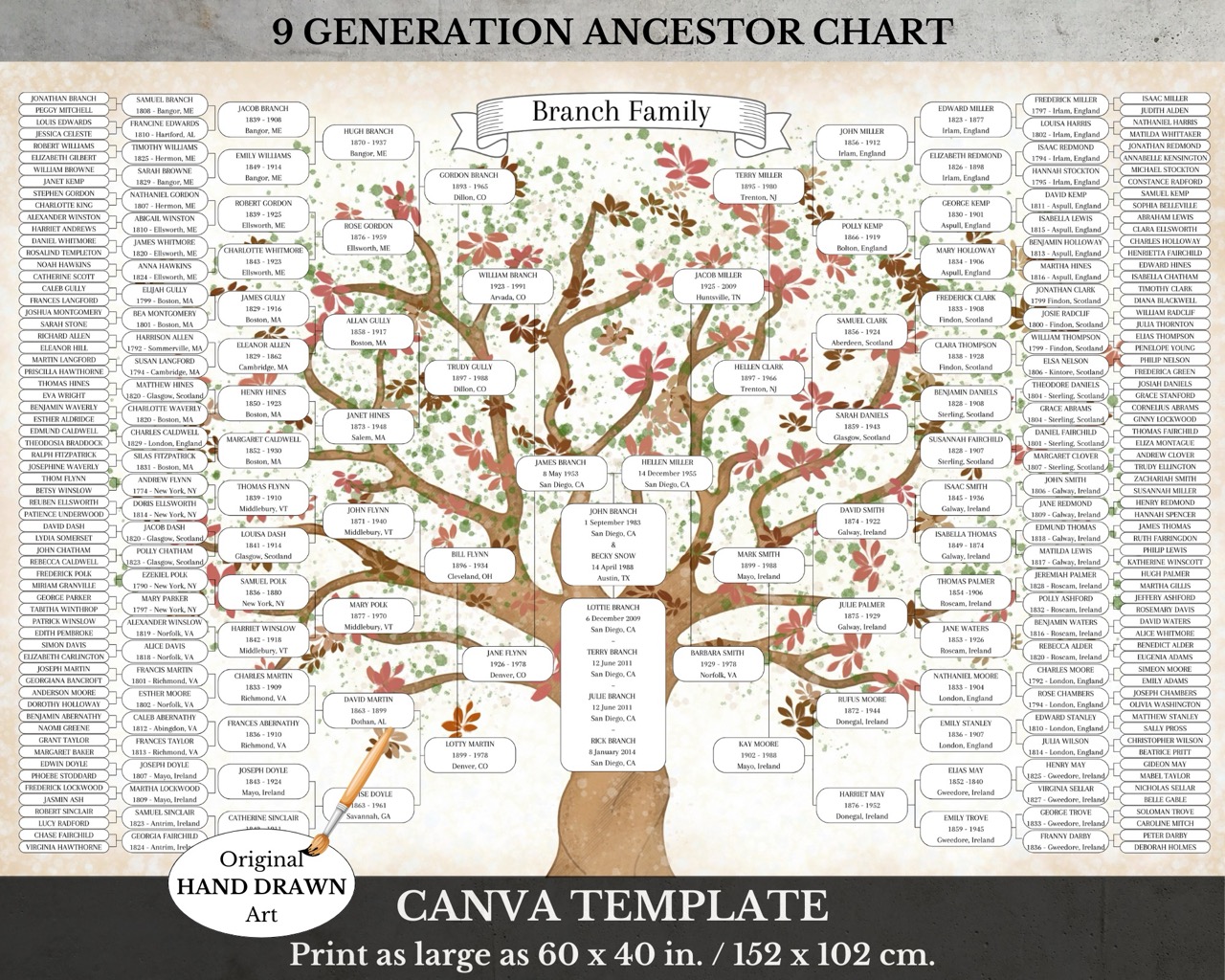 Family History Chart Poster