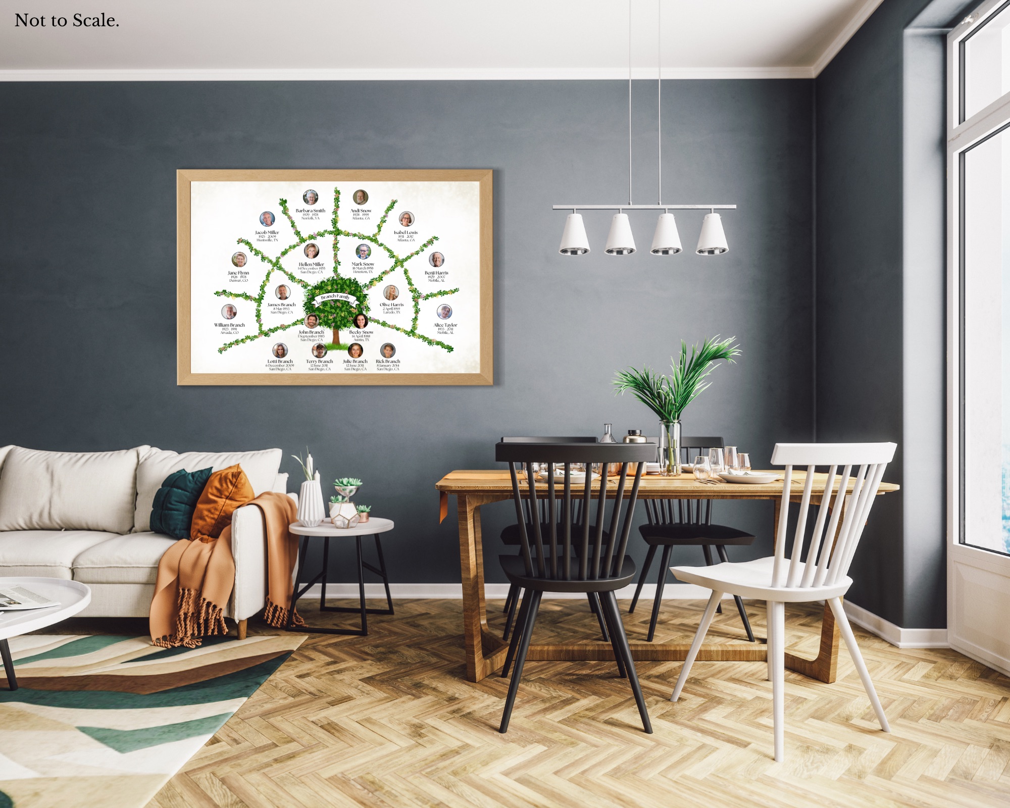 4 Generation Family Tree Fan Chart