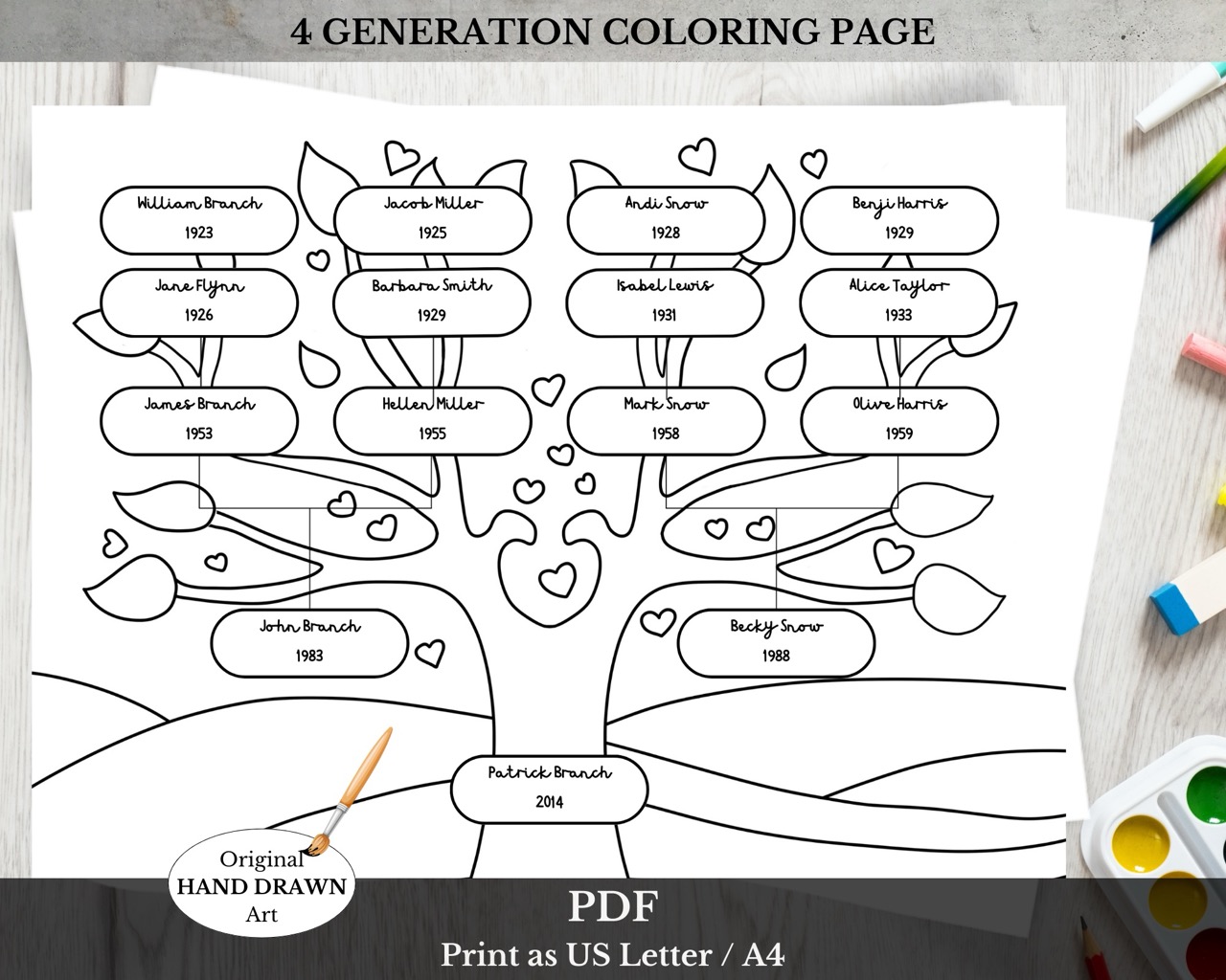 Genealogy Coloring Page