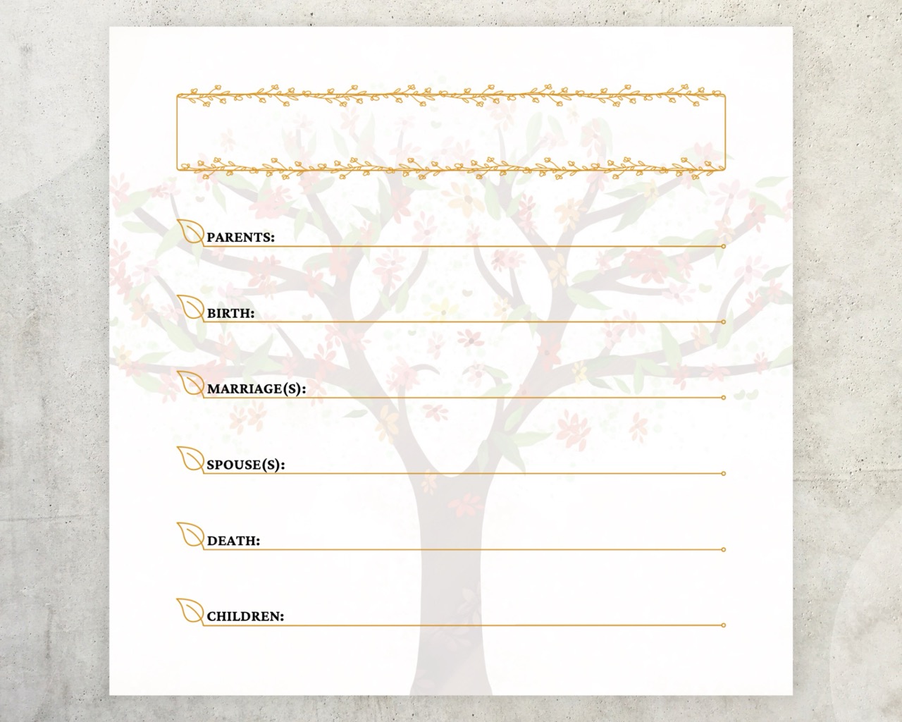 Genealogy Stickie Notes