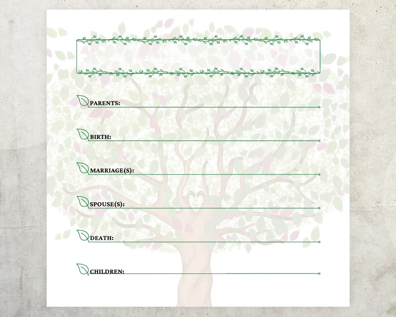 Genealogy Stickie Notes