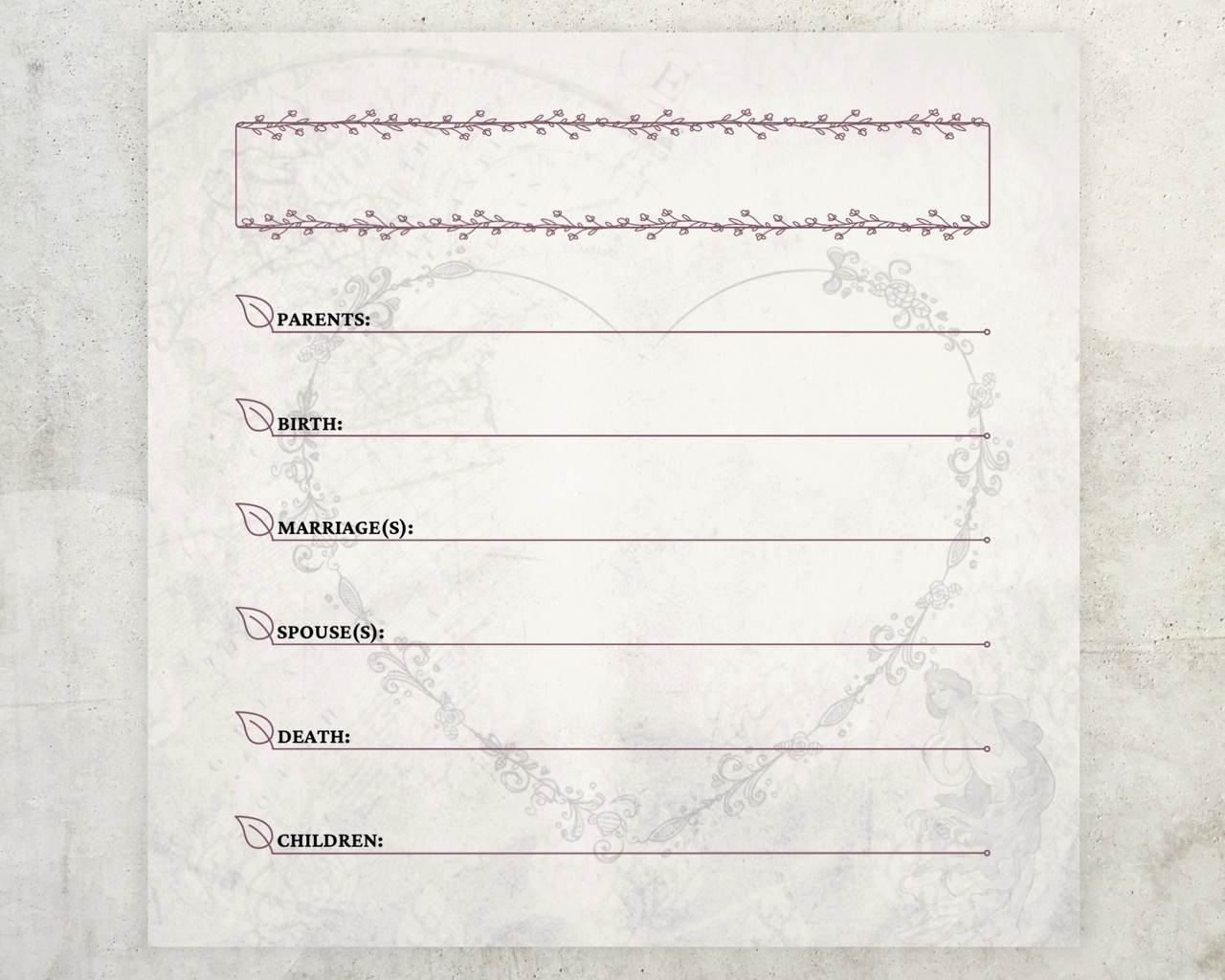 Genealogy Stickie Notes