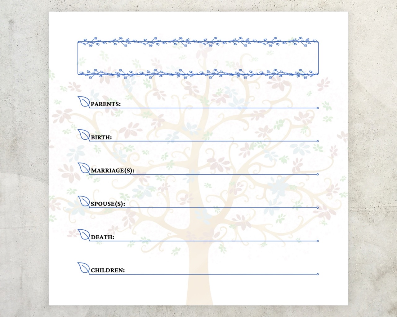Genealogy Stickie Notes