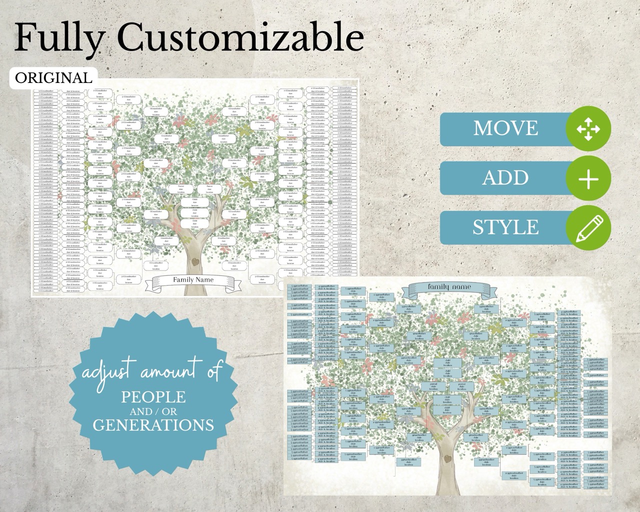 8 Generation Family Tree Template