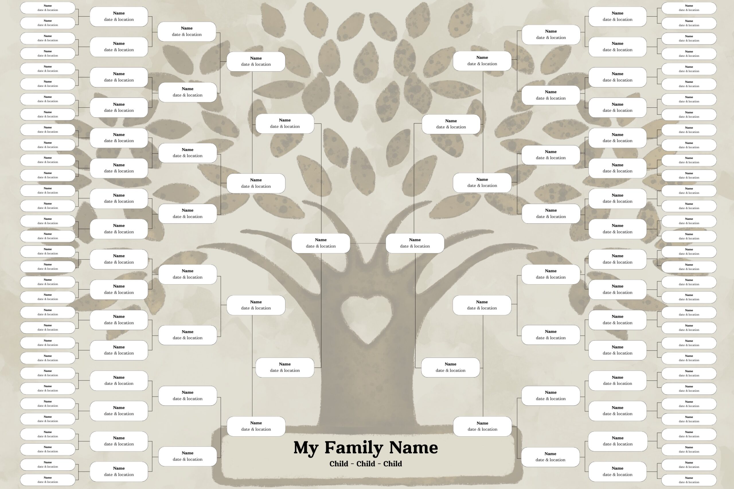 7 generation family tree