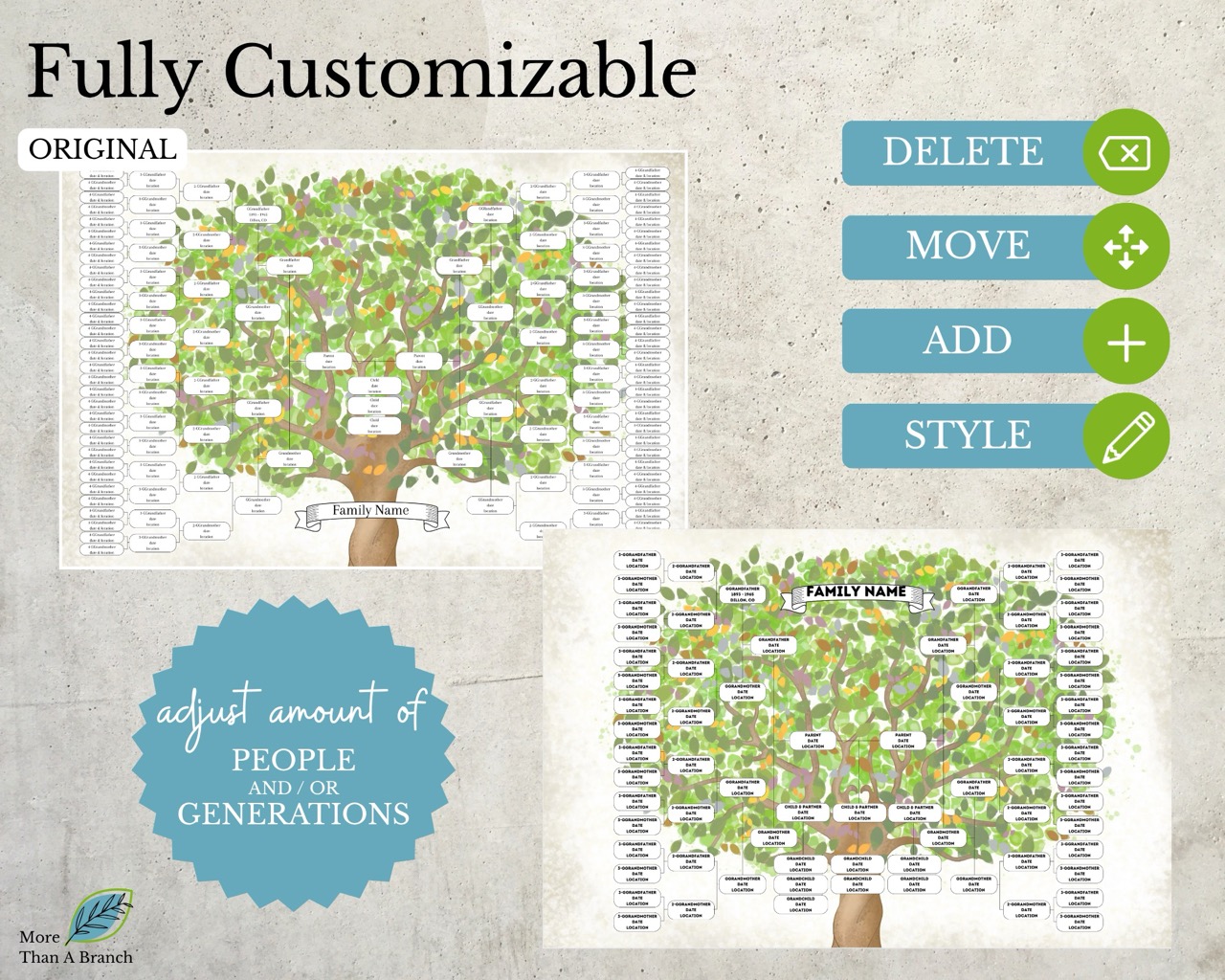 Canva 7 Generation Family Tree