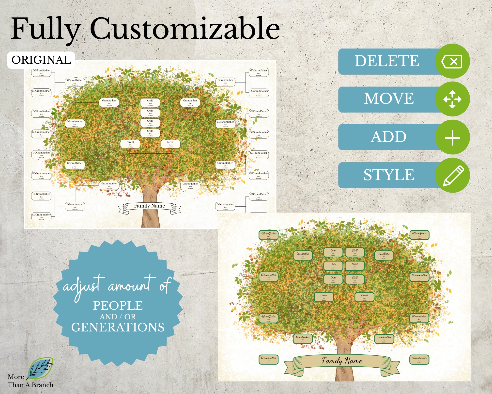 Printable 5 Generation Family Tree