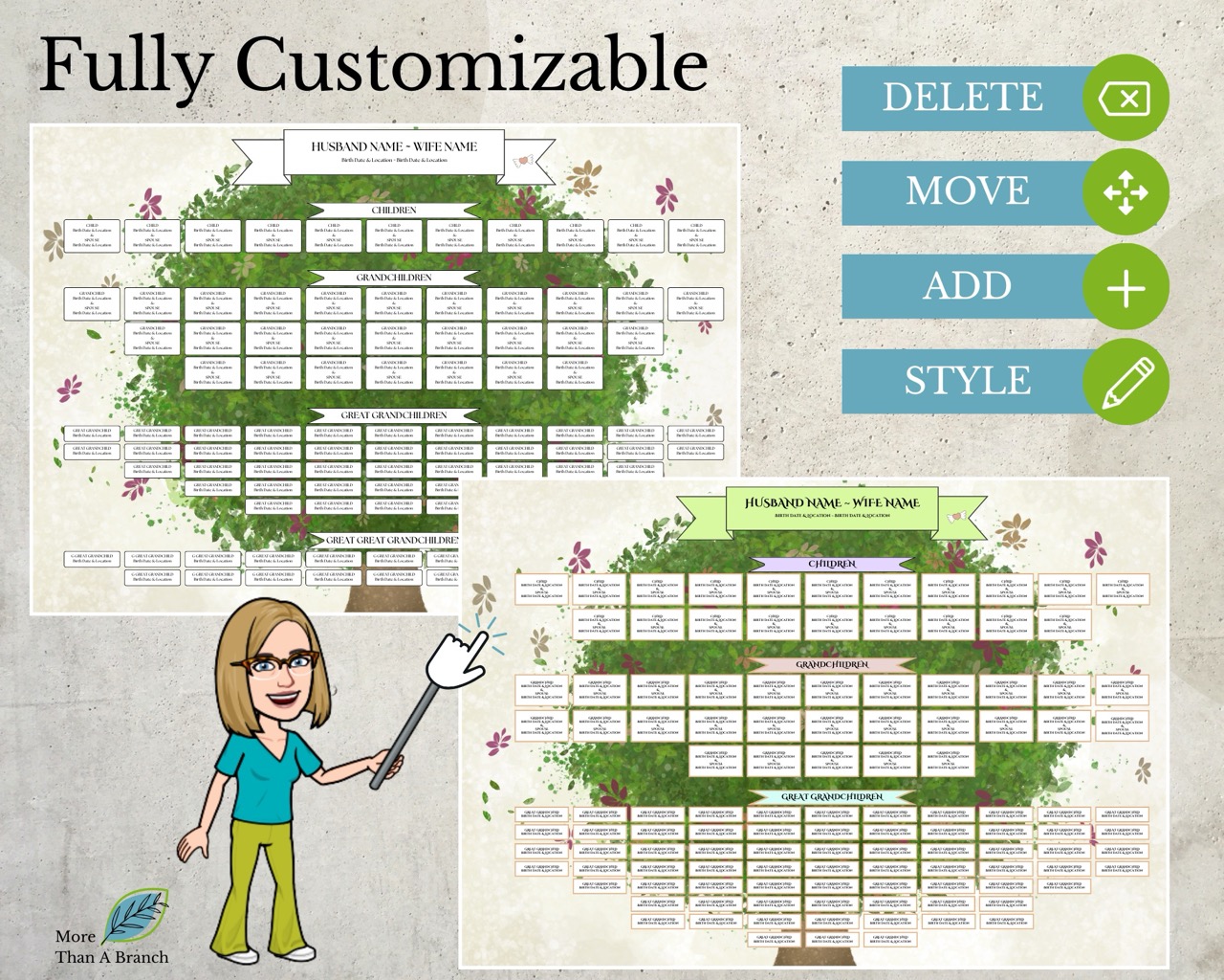 5 Generation Descendant Chart