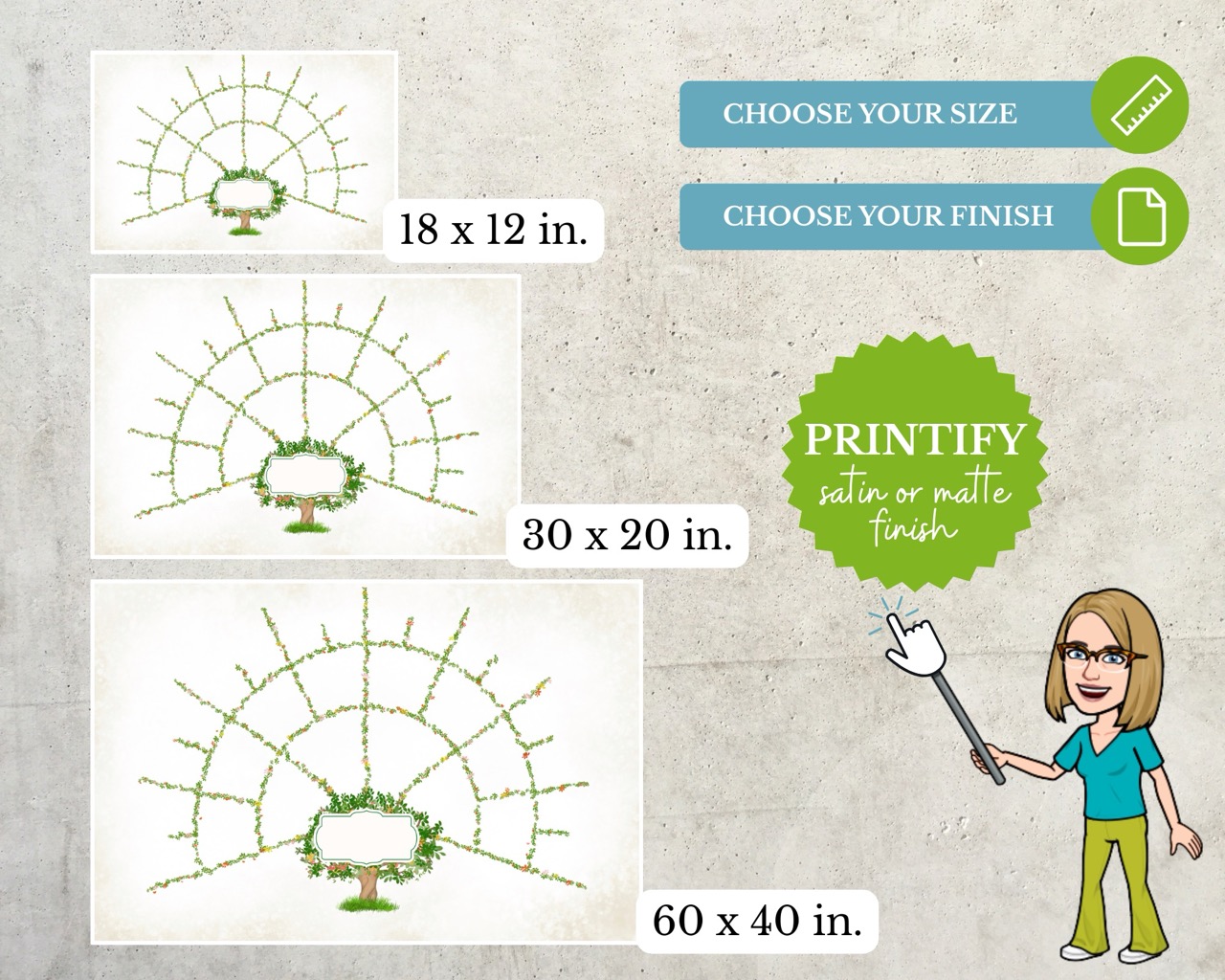 Large Printed Family Tree Chart