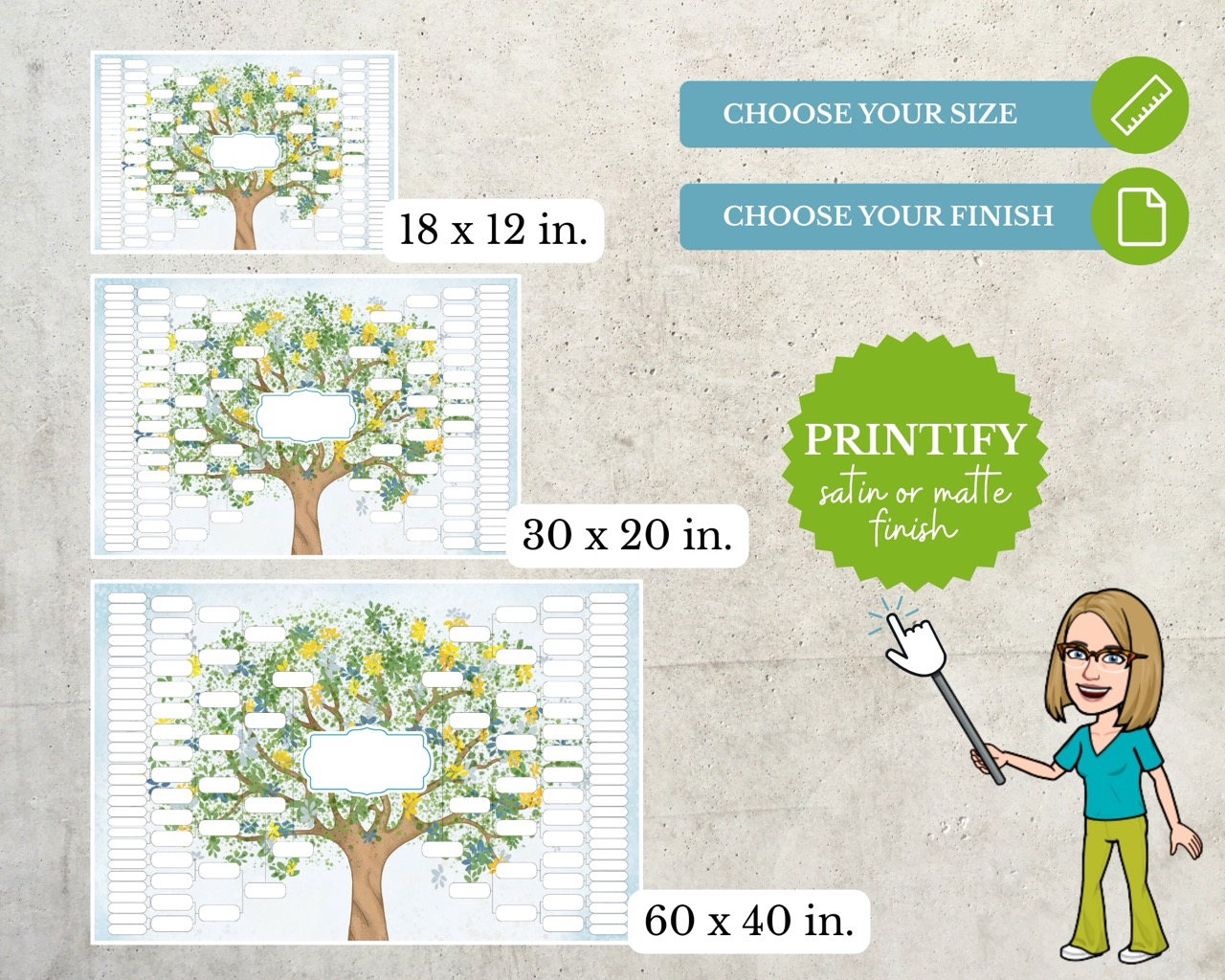 Printed Family Tree Chart
