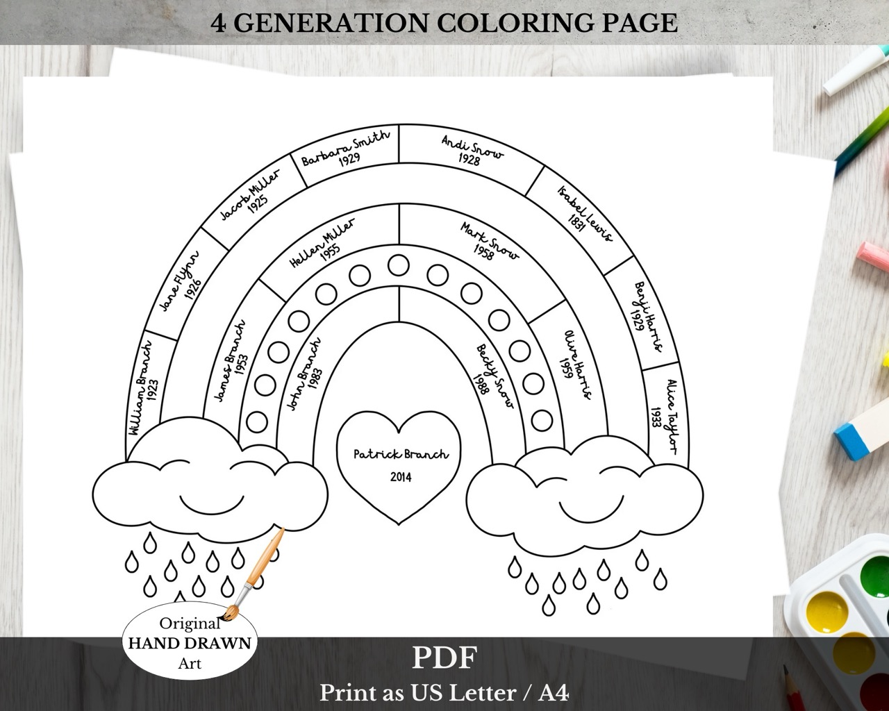Genealogy Coloring Pages