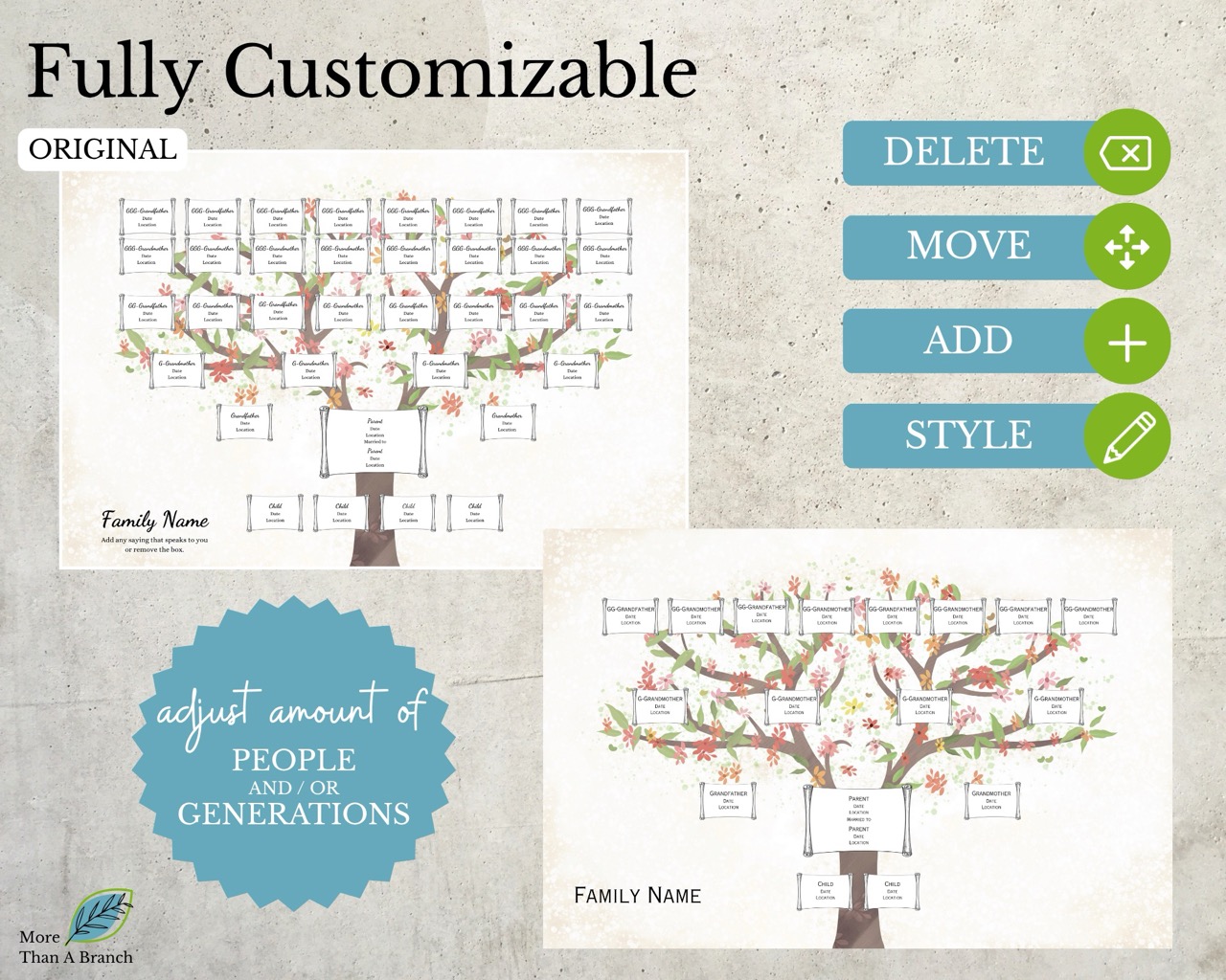 Canva 6 Generation Family Tree