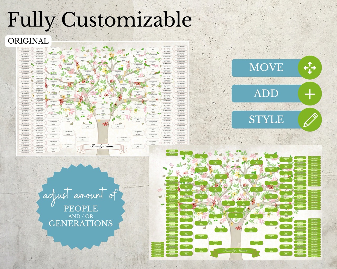 Printable 8 Generation Family Tree