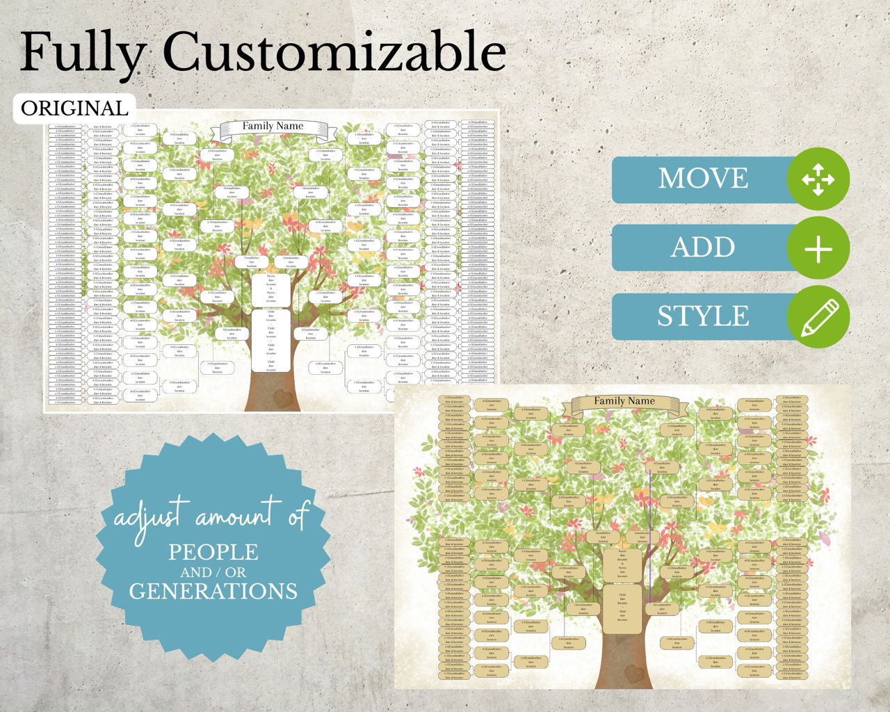 9 Generation Family Tree Canva
