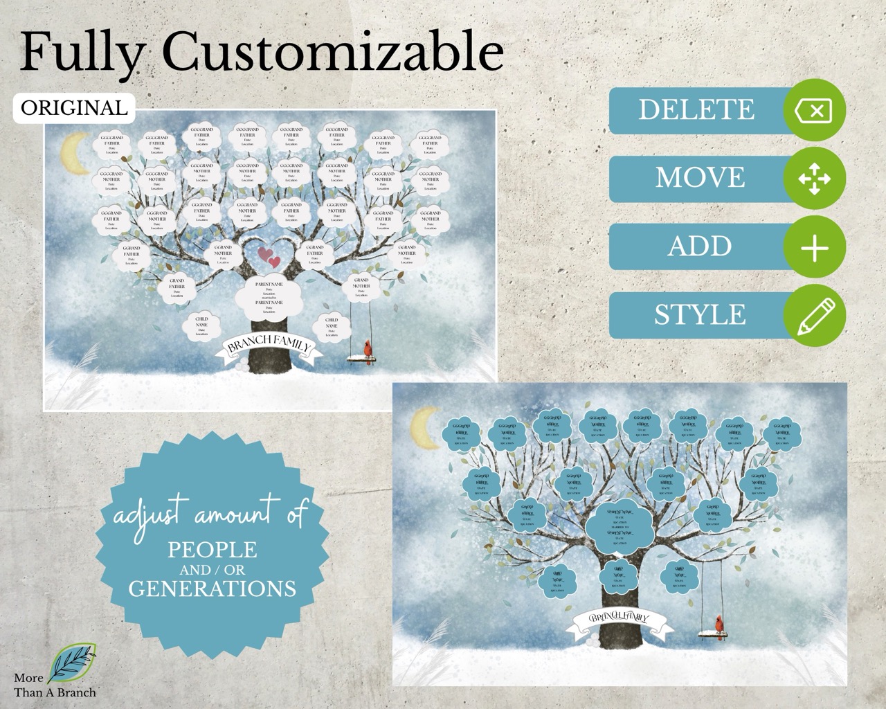 6 Generation Family Tree Template