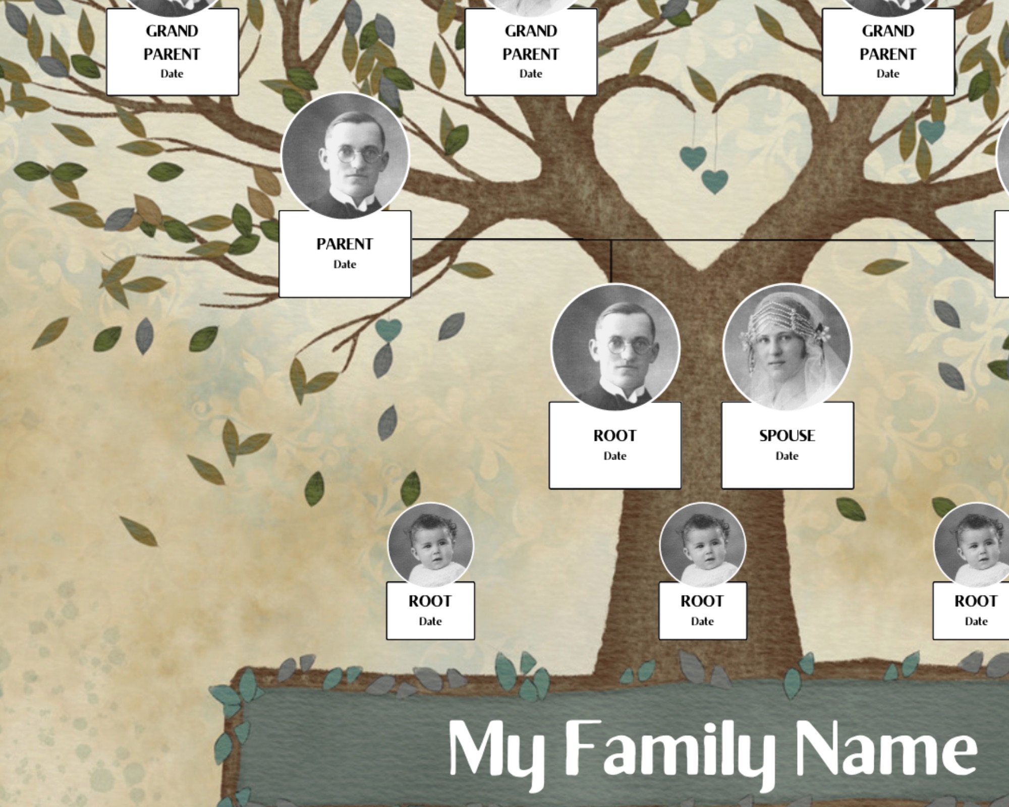 6 generation family chart