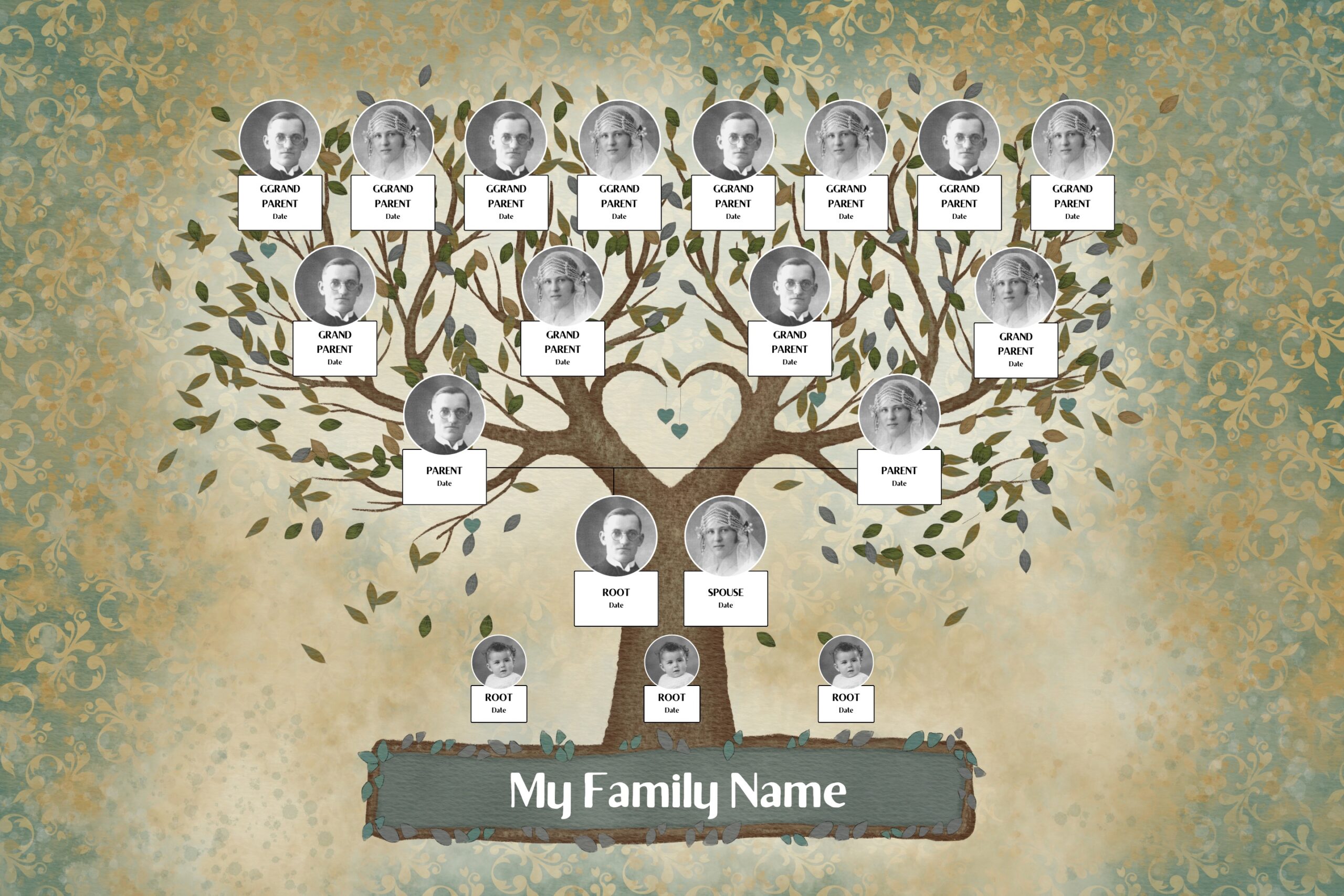 6 generation family chart