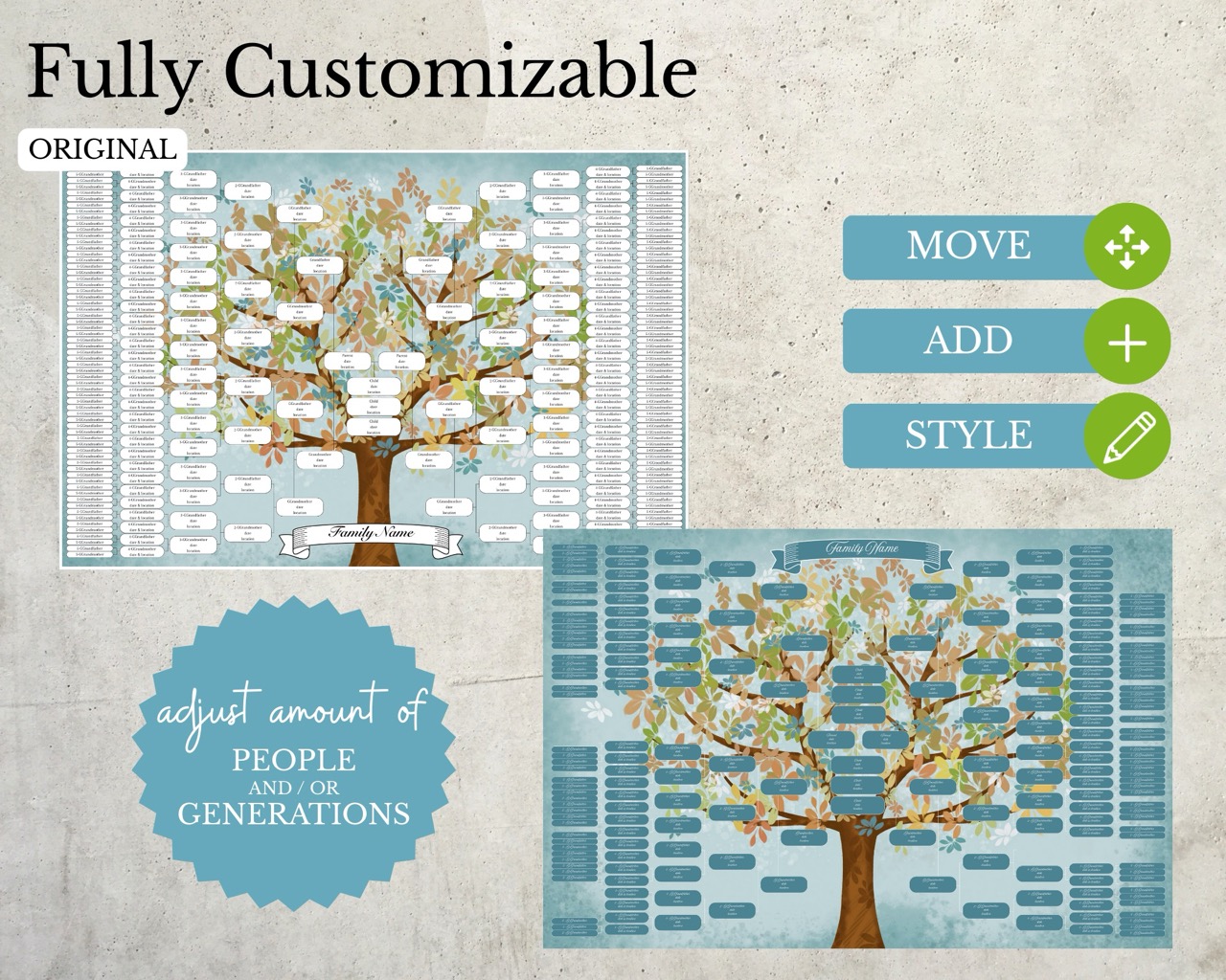 8 Generation Family Tree Canva