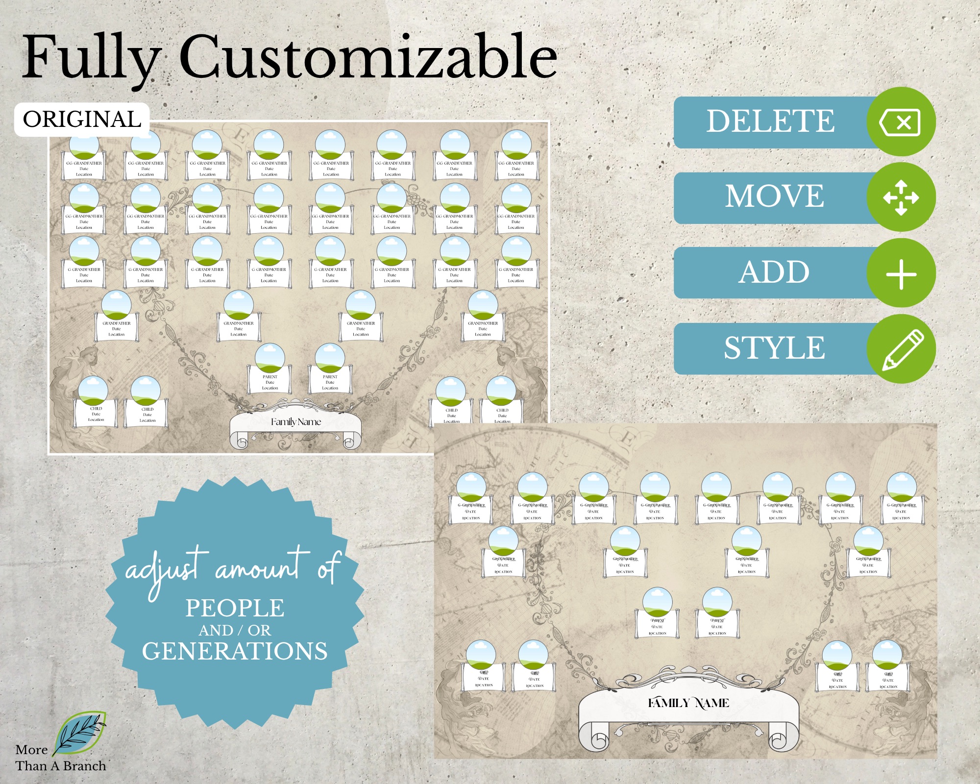 Vintage Family Tree Template